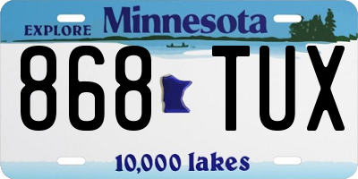 MN license plate 868TUX