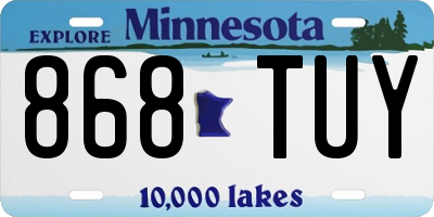 MN license plate 868TUY