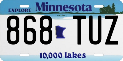 MN license plate 868TUZ