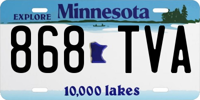 MN license plate 868TVA