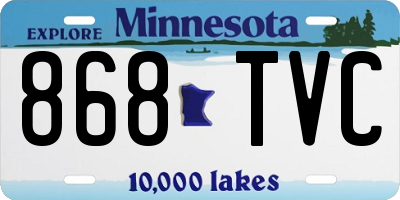 MN license plate 868TVC