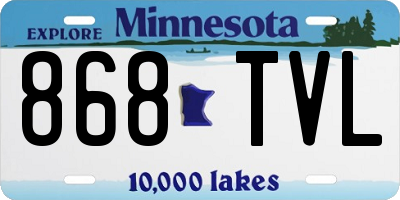MN license plate 868TVL