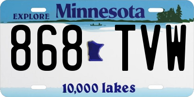 MN license plate 868TVW