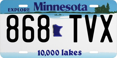 MN license plate 868TVX