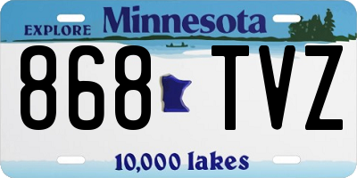 MN license plate 868TVZ