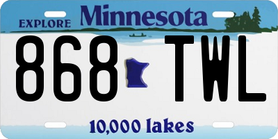 MN license plate 868TWL