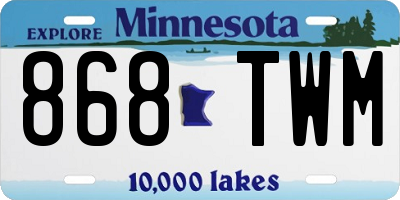MN license plate 868TWM