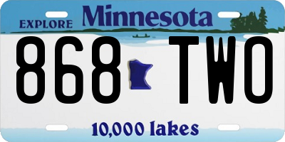 MN license plate 868TWO