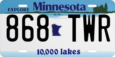 MN license plate 868TWR
