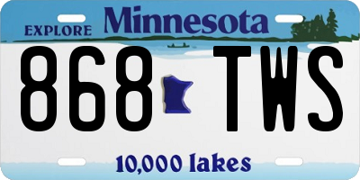 MN license plate 868TWS