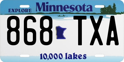 MN license plate 868TXA