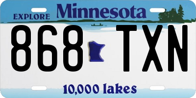 MN license plate 868TXN