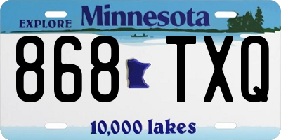 MN license plate 868TXQ
