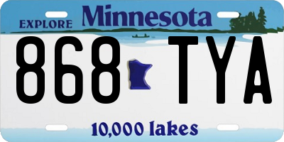 MN license plate 868TYA