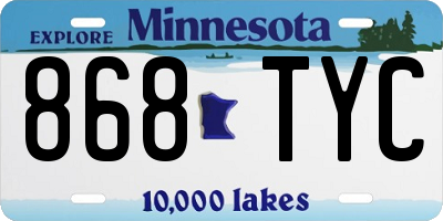 MN license plate 868TYC