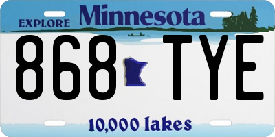 MN license plate 868TYE