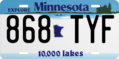 MN license plate 868TYF
