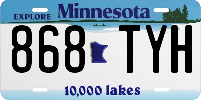 MN license plate 868TYH