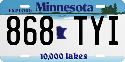 MN license plate 868TYI