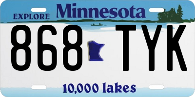 MN license plate 868TYK