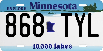 MN license plate 868TYL