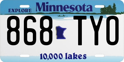 MN license plate 868TYO