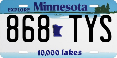 MN license plate 868TYS