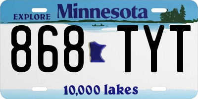 MN license plate 868TYT