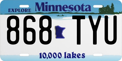 MN license plate 868TYU