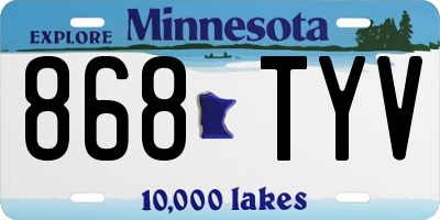 MN license plate 868TYV