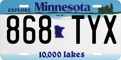 MN license plate 868TYX