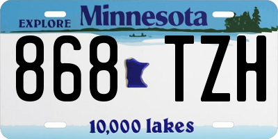 MN license plate 868TZH