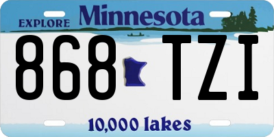 MN license plate 868TZI