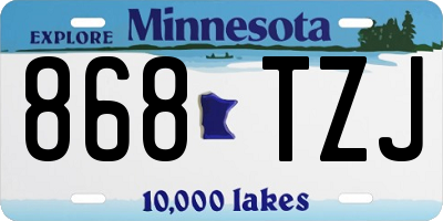 MN license plate 868TZJ