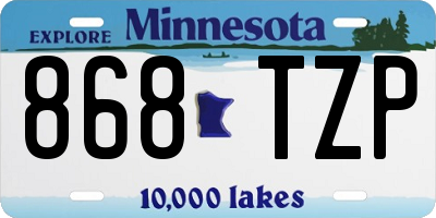 MN license plate 868TZP