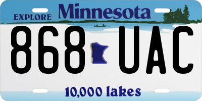 MN license plate 868UAC