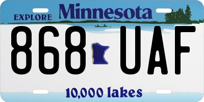 MN license plate 868UAF
