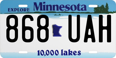 MN license plate 868UAH