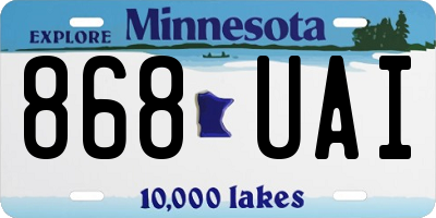MN license plate 868UAI