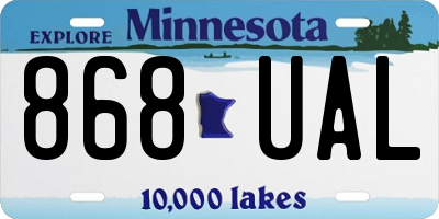 MN license plate 868UAL
