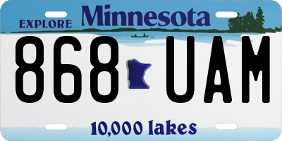 MN license plate 868UAM