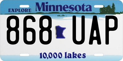 MN license plate 868UAP