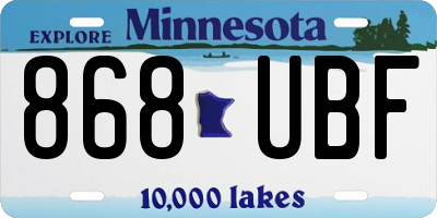 MN license plate 868UBF