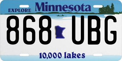 MN license plate 868UBG
