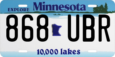 MN license plate 868UBR