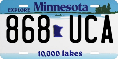 MN license plate 868UCA