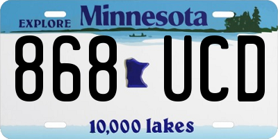 MN license plate 868UCD