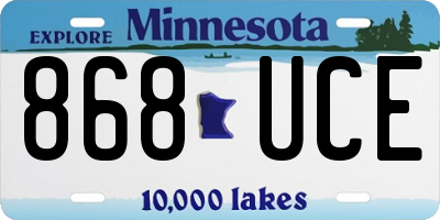 MN license plate 868UCE