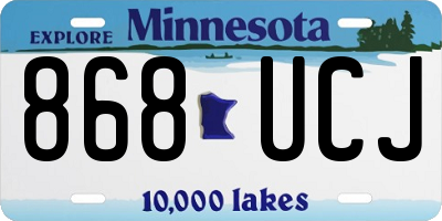 MN license plate 868UCJ