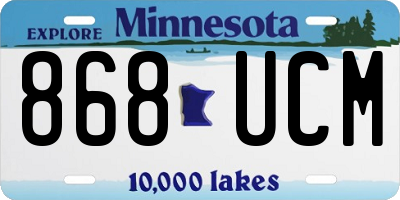 MN license plate 868UCM